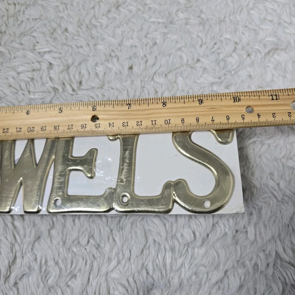 Vintage SPIEGEL Brass Bathroom Towels Hook Rack Holder Towel Kitchen Laundry